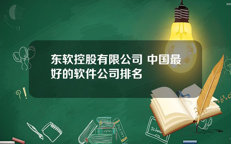 东软控股有限公司 中国最好的软件公司排名